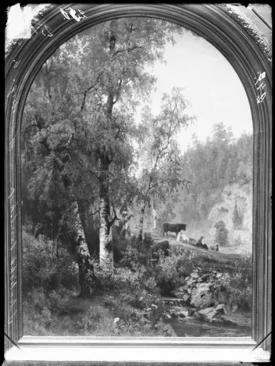 Werner Holmberg: "Ihanteellinen maisema" vuodelta 1860