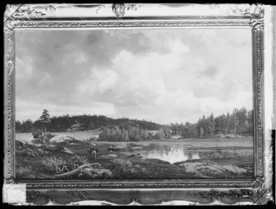 Werner Holmberg: "Maisema Kurusta aamuvalaistuksessa" vuodelta 1858