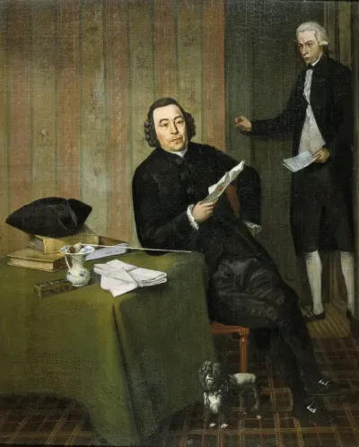 Wernerus Köhne (1725/26-88), Notary of Haarlem, with his Clerk Jan Bosch