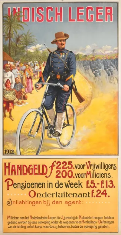 Wervingsaffiche voor het Koninklijk Nederlandsch-Indisch Leger, 1912