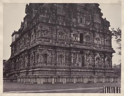 West and South Sides of the Vimana Walls, Great Temple (Brihadeshvara) at Tanjore (Thanjavur)