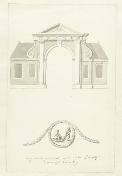 Westerpoort te Hoorn en een medaillon