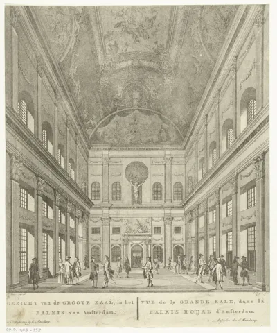 Westzijde van de Burgerzaal in het Koninklijk Paleis op de Dam