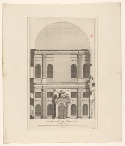 Westzijde van de Burgerzaal in het Stadhuis op de Dam