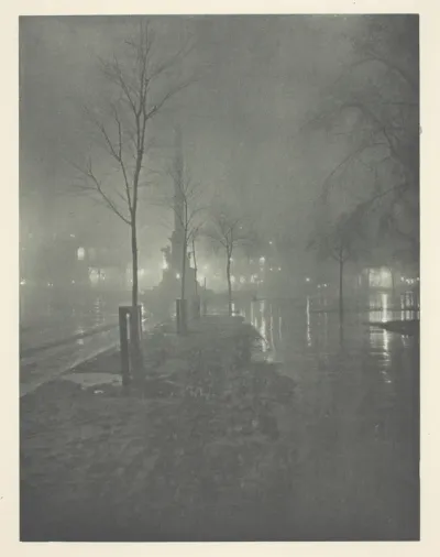 Wet Night, Columbus Circle, New York, No. 11 from the portfolio "American Pictorial Photography, Series I" (1899)