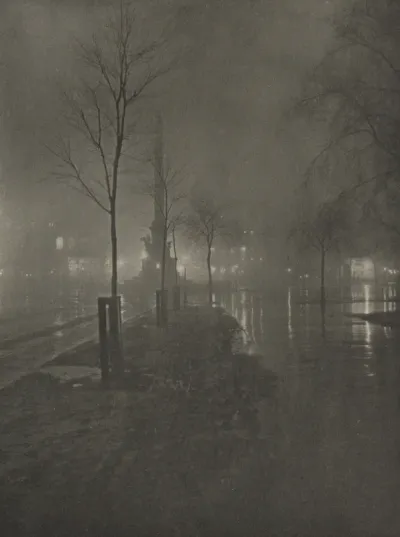 Wet Night, Columbus Circle, New York