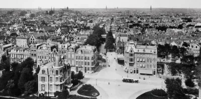 Weteringschans en Spiegelgracht, gezien vanaf het Rijksmuseum, Amsterdam