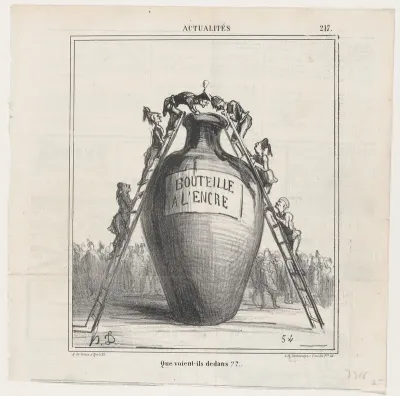 What do they see inside?, from 'News of the day,' published in "Le Charivari"