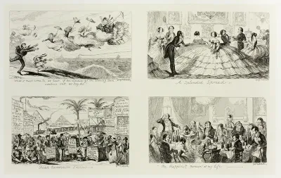 What It Must Come To, At Last, if the Ladies Go On Blowing Themselves Out as They Do! from George Cruikshank's Steel Etchings to The Comic Almanacks: 1835-1853 (top left)
