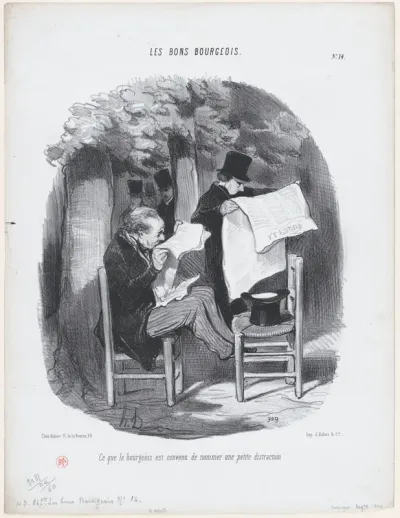 What the bourgeois calls a slight distraction,  from 'The good bourgeois,' published in "Le Charivari"