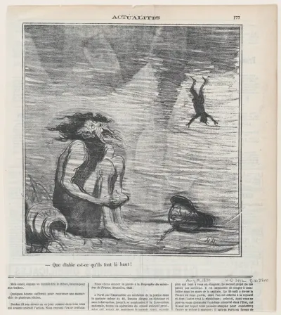 What the devil are they doing up there?, from 'News of the day,' published in Le Charivari, August 14, 1870