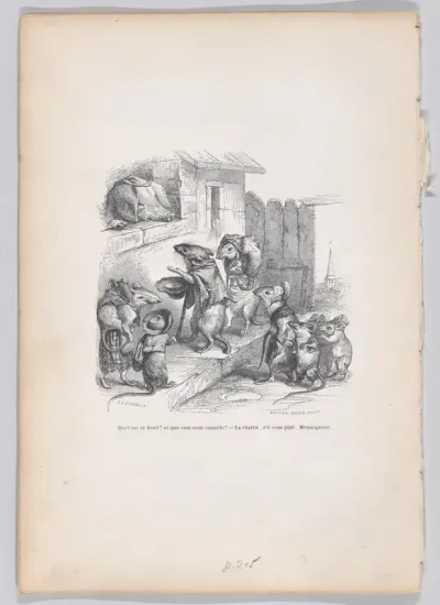 What's that noise? and what does this scoundrel want?, from "Scenes from the Private and Public Life of Animals"