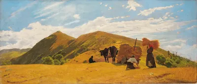 Wheat harvest in the mountains of San Marcello Pistoiese, fraction of San Marcello Piteglio