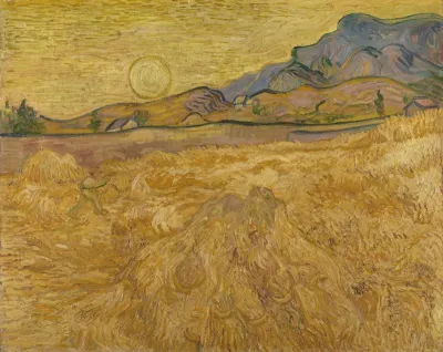 Wheatfield with Reaper and Sun