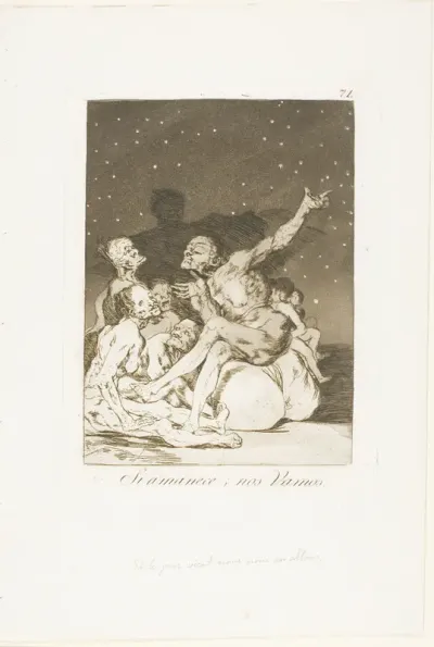 When Day Breaks We Will Be Off, plate 71 from Los Caprichos