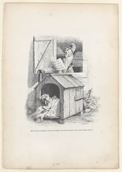 When we do not want to see the dawn rise, we do not care about a neighbor like that!, from "Scenes from the Private and Public Life of Animals"