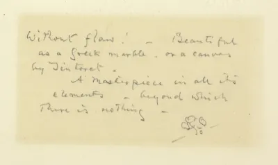 Whistler inscription and butterfly formerly on mat of Rembrandt's Clement de Jonghe