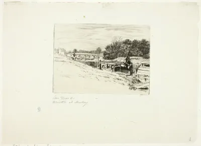 Whistler Sketching at Moulsey Lock
