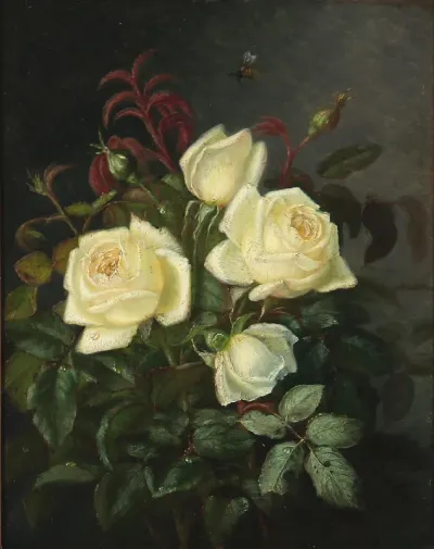 White roses.