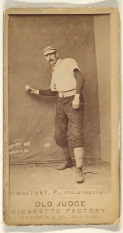 Whitney, Pitcher, Indianapolis, from the Old Judge series (N172) for Old Judge Cigarettes
