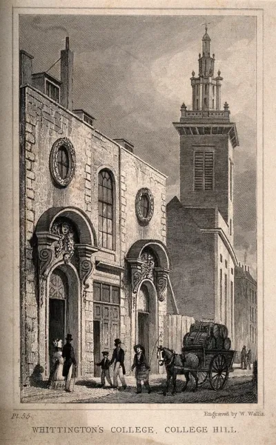 Whittington College (almshouses), City of London: perspective view