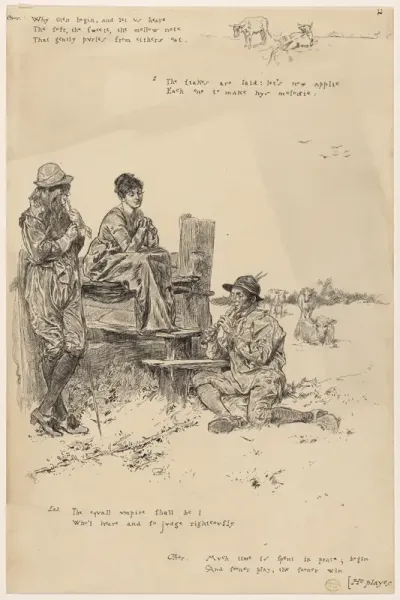Why then begin..., illustration to "A Bucolick or Discourse of Neatherds"