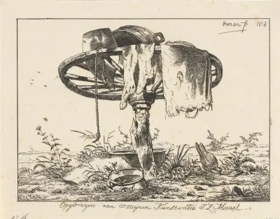 Wiel op een paal