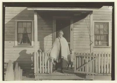 Wife, Child, and Home of Pennsylvania Coal Miner