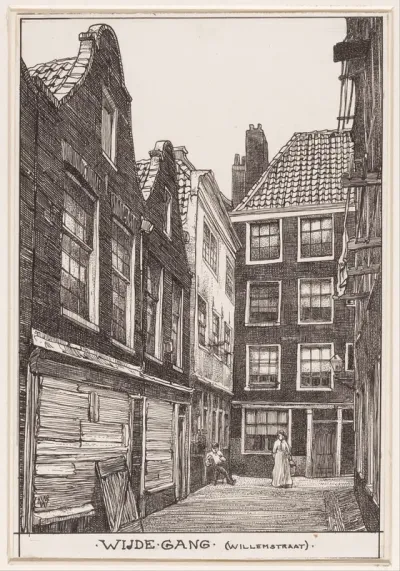 Wijde Gang (Willemstraat) te Amsterdam