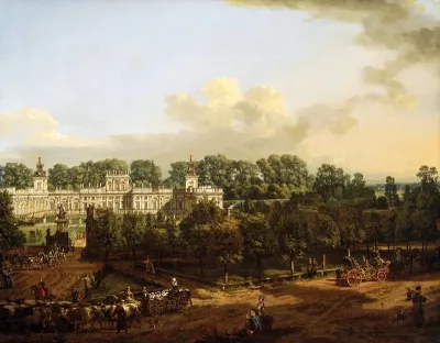 Wilanów Palace as seen from the entrance