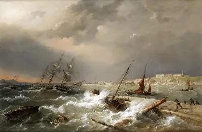 Wild weather in the sound, Plymouth