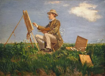 Wilhelm Dreesen as open air painter