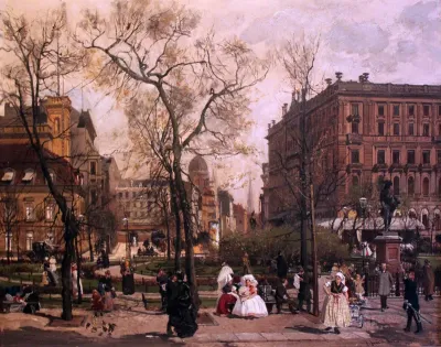 Wilhelmplatz (Berlin) in the Spring.