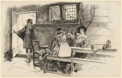 "Will had her to the wine," illustration to "Phillada Flouts Me"