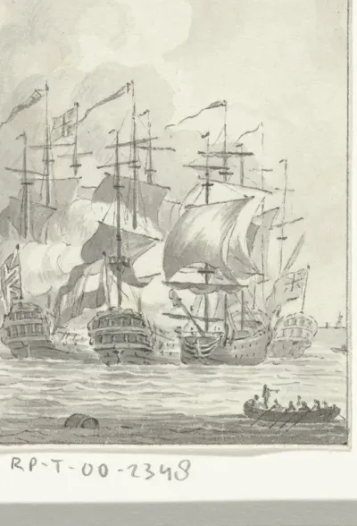 Willem Crul in gevecht met de Engelsen, 1781