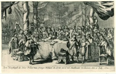 Willem III ingezworen als stadhouder, 1672