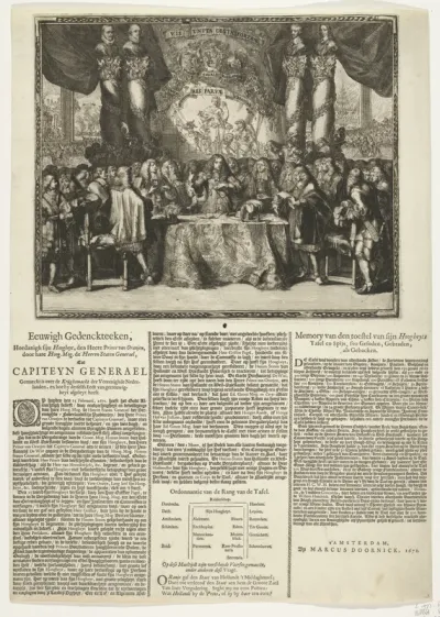 Willem III legt de eed af als kapitein-generaal van de Nederlandse krijgsmacht, 1672