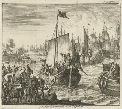 Willem III vertrekt met de vloot naar Engeland, 1688