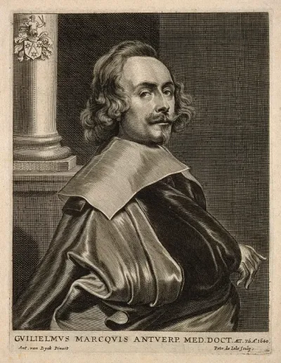 Willem Marquis. Line engraving by P. de Jode after A. van Dyck