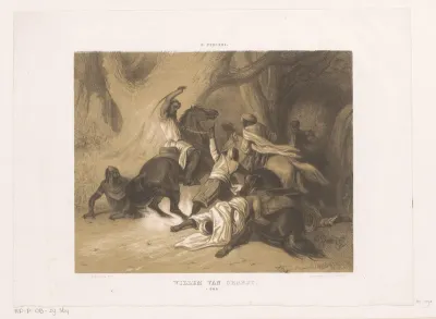 Willem met de Hoorn, graaf van Orange, bestrijdt de Moren