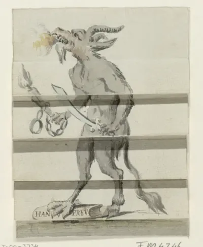 Willem V als duivel, 1786