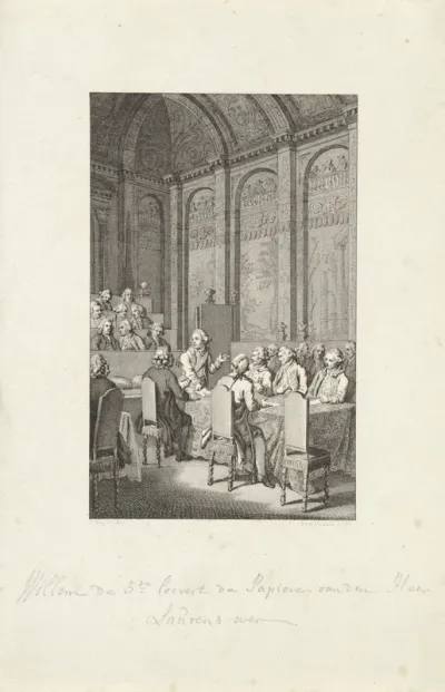 Willem V toont de papieren van Laurens, 1780