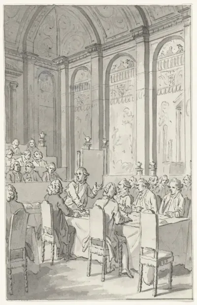 Willem V toont de papieren van Laurens, 1780