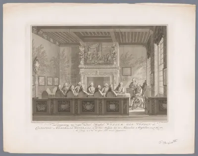 Willem V van Oranje-Nassau neemt zitting in de Admiraliteit, 1768