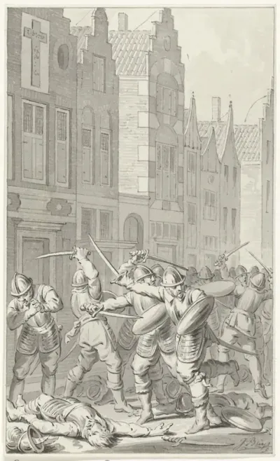 Willem van Arkel sneuvelt in de Krijtsteeg te Gorinchem, 1 december 1417