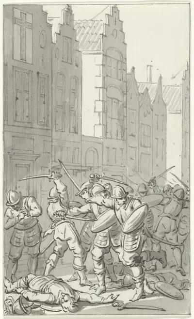 Willem van Arkel sneuvelt in de Krijtsteeg te Gorinchem, 1 december 1417