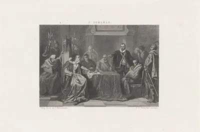 Willem van Oranje in de Raad bij landvoogdes Margaretha van Parma