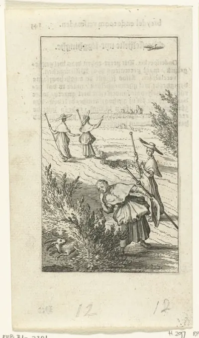 Willemynken bij konijn langs weg tijdens pelgrimage