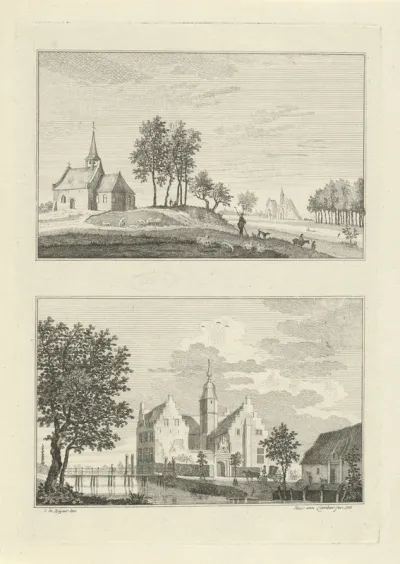 Willersche kapel en het Huis den Ham, 1746