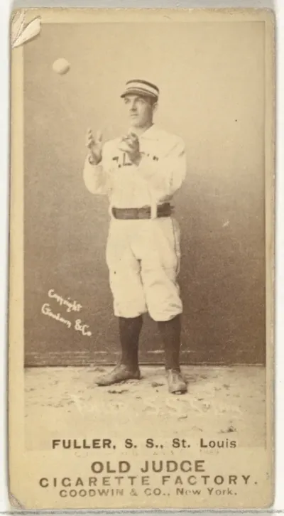 William Benjamin "Shorty" Fuller, Shortstop, St. Louis Browns, from the Old Judge series (N172) for Old Judge Cigarettes